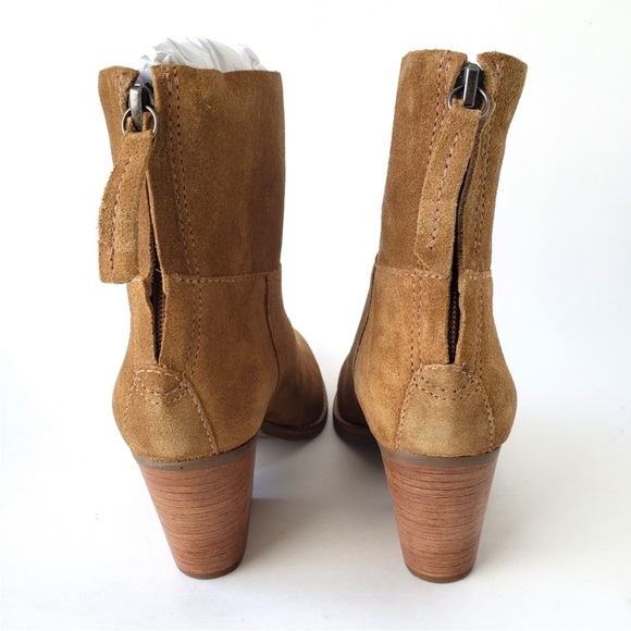 Free People Matisse Soho Tan Fawn Suede East Western Ankle Boots Size 6 New - Picture 10 of 11